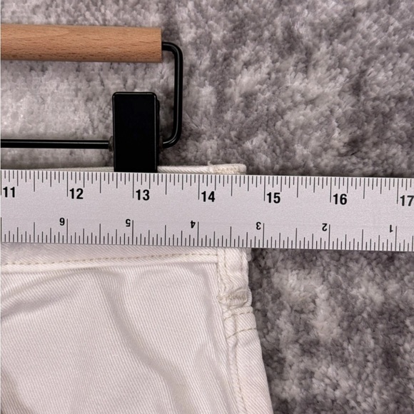 Pilcro Off-White high rise, wide leg jeans, distressed knees, size 27 - Picture 8 of 10